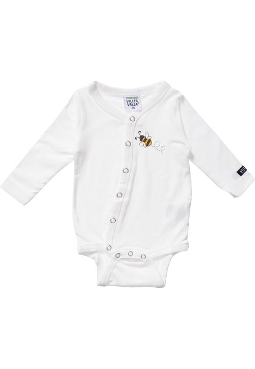 Villervalla Langarmbody Bienen, Floral weiss 80