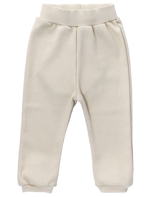 MaBu Kids Pantalon Nice, Wild & Cute Gaufré Beige 12-18M (86 cm)