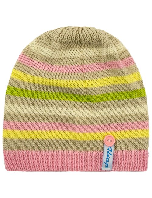 Aliap Mütze bunt rosa/beige/gelb 68 (3-6 Monate)