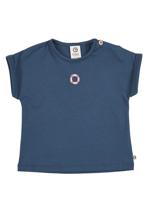 Green Cotton Babyt-shirt dunkelblau 74