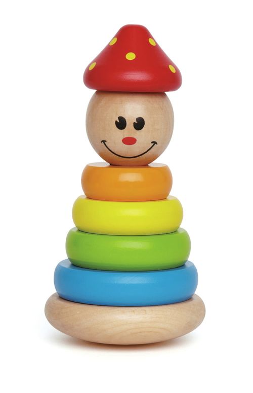 Hape 6 Teile Stapelturm Clown Holz 17 cm 2+ Jahre bunt