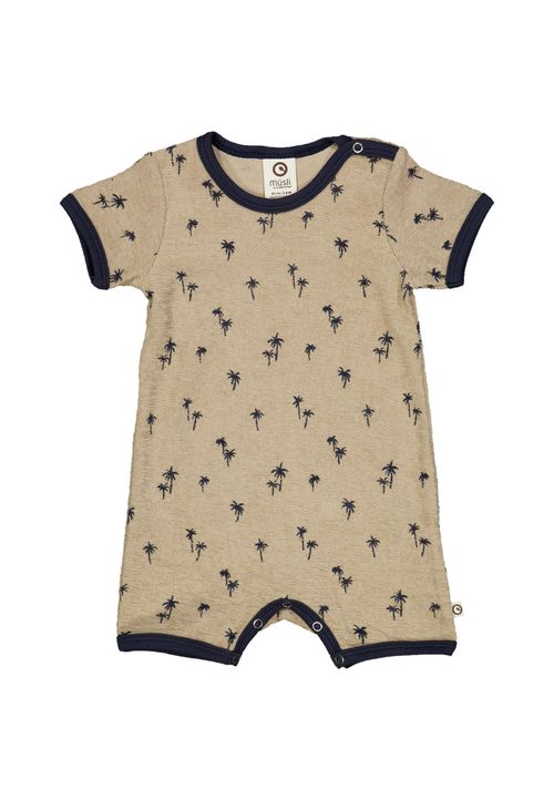 Müsli by Green Cotton Kurzarmbody Alloverprint beige 74