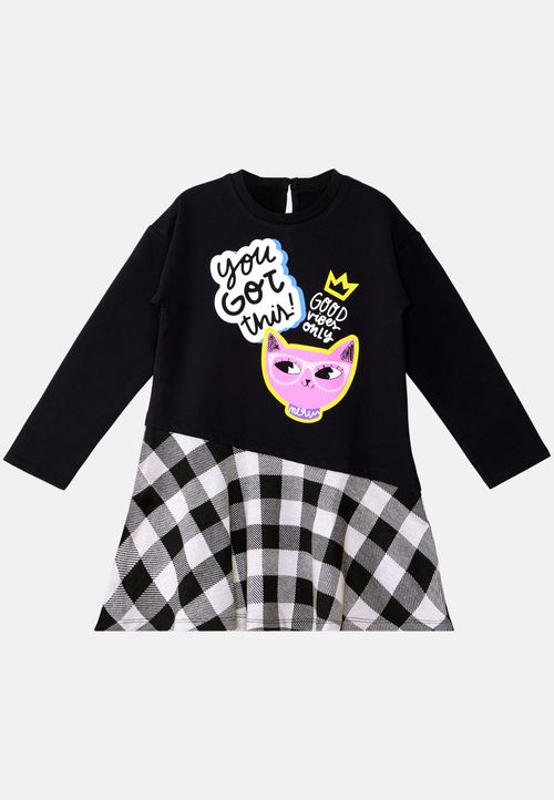 Denokids Kitten Kleid Mädchen schwarz 104
