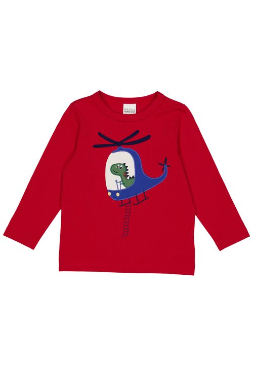 Fred s World by Green Cotton Langarmshirt Unifarben rot 86