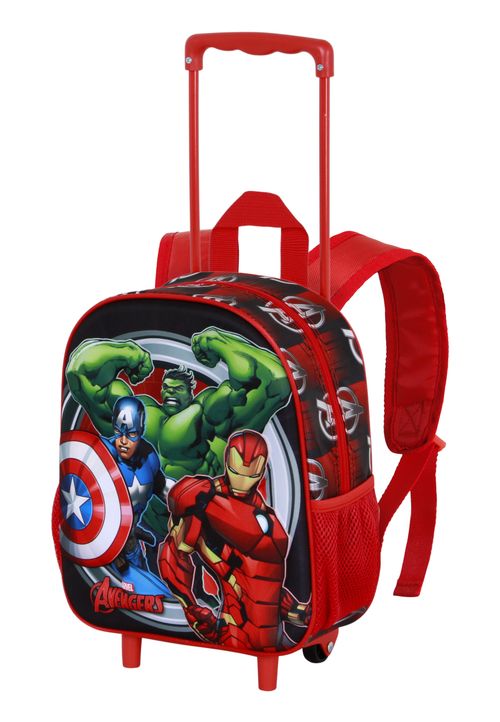 Marvel The Avengers Almighty-Small 3D Backpack with Wheels Rucksack 34x26x13 cm rot Onesize Kinder