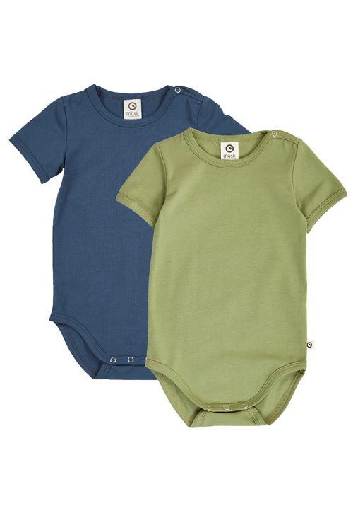 Green Cotton Kurzarmbody multicolor 56