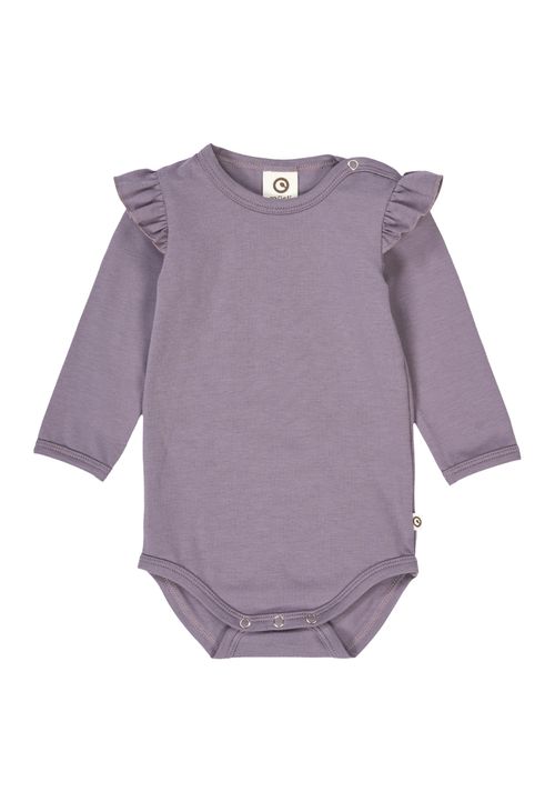 Müsli by Green Cotton Langarmbody Unifarben lila 56