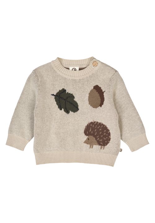 Müsli by Green Cotton Babystrickpullover Unifarben creme 56