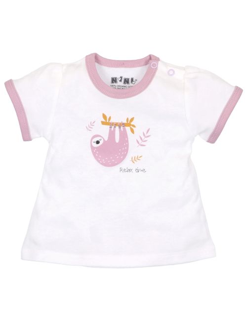 NINI T-shirt Paresseux Blanc