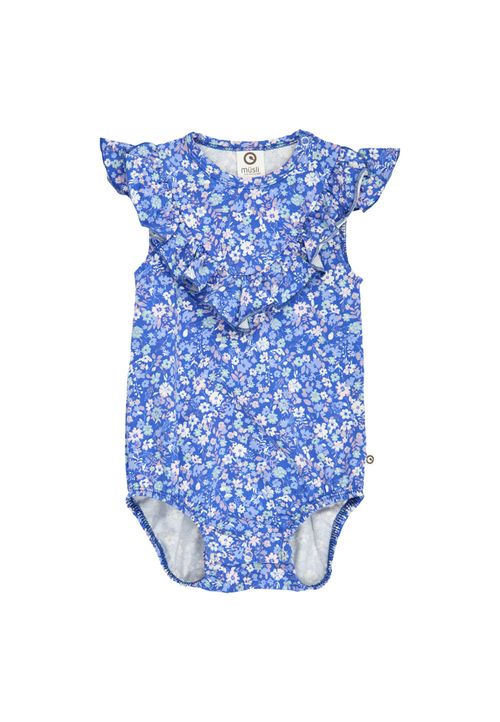 Green Cotton Kurzarmbody blau 56