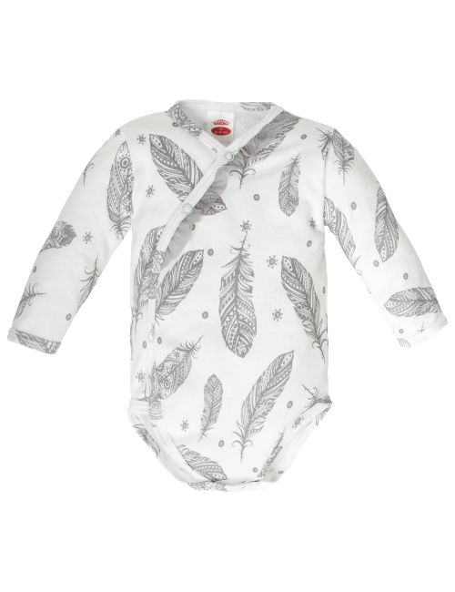 Makoma Body croisé Plume Volant 0-6 mois Blanc 3-6M (68 cm)