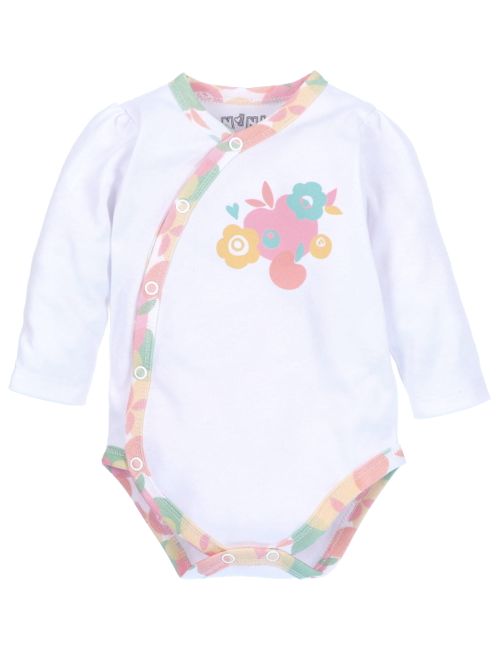 NINI Wickelbody Blume weiß