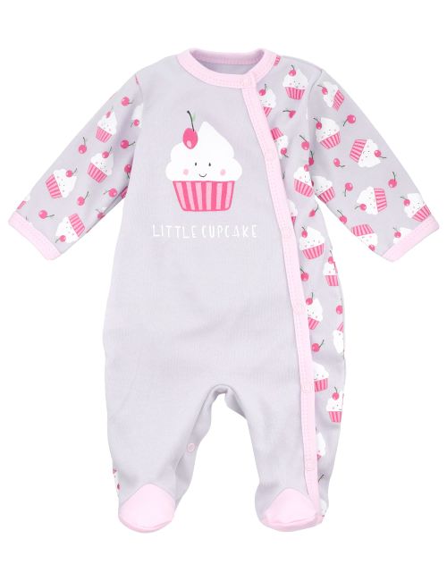Baby Sweets Strampler Little Cupcake grau