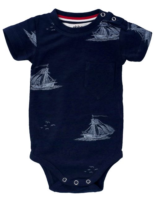 Ebbe Kids Body 86 (12-18 Monate) Navy Ships