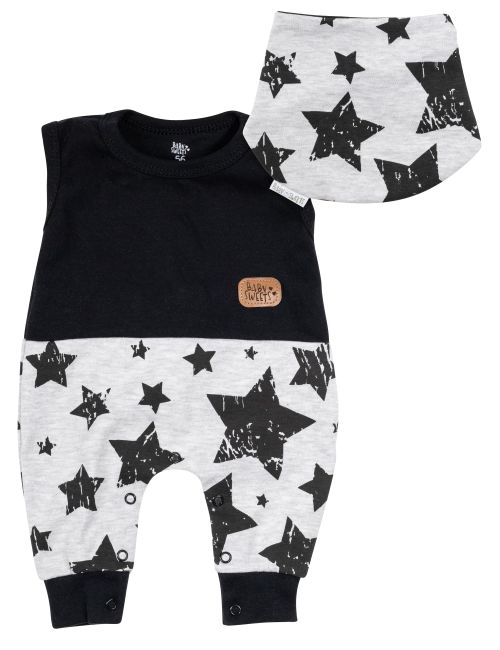 Baby Sweets 2 Teile Set Sterne schwarz