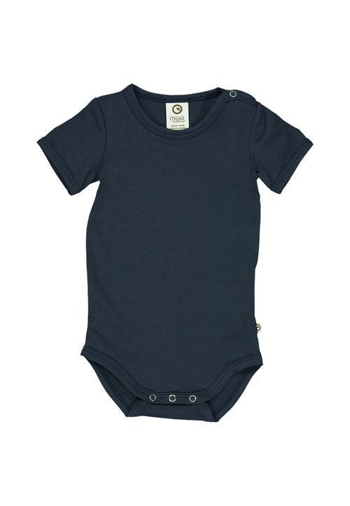Müsli by Green Cotton Kurzarmbody Unifarben dunkelblau 92