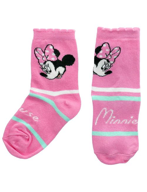 Disney Strümpfe Minnie Mouse Streifen pink 98/104 (3-4 Jahre)