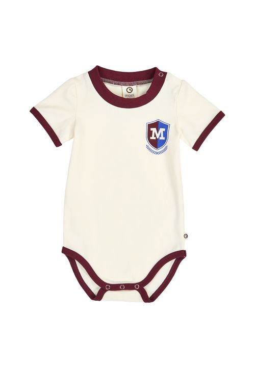 Green Cotton Kurzarmbody beige 68