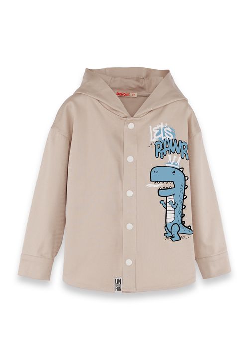 Dino Gabardine Shirt Jungen beige 104
