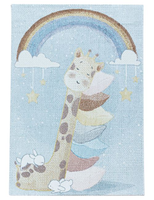 Teppich Giraffe blau 80x150
