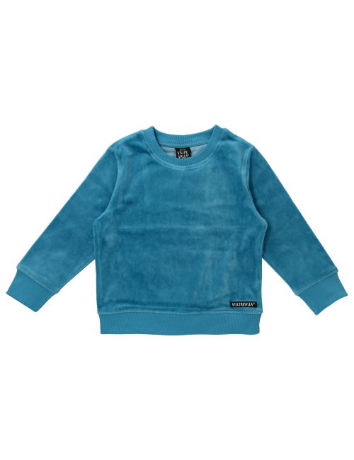 Villervalla Pullover Velours blau 128 (7-8 Jahre)