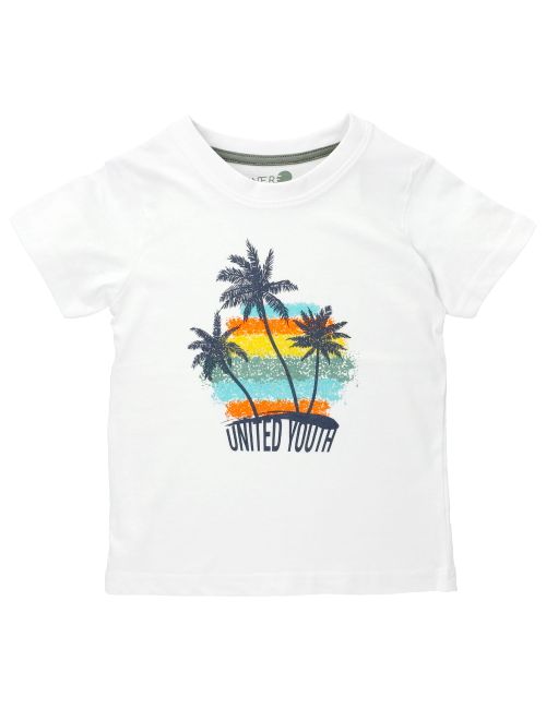 VENERE T-Shirt Palme weiß 116 (5-6 Jahre)