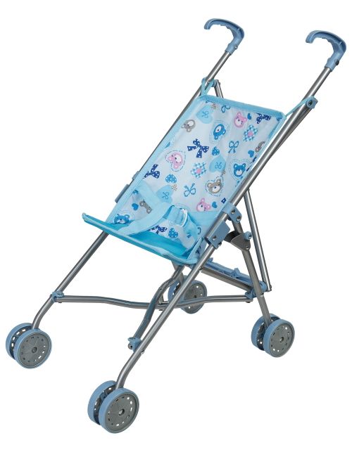 Idena Puppenwagen Teddybär CE-zertifiziert 52x26x55 cm 3+ Jahre blau