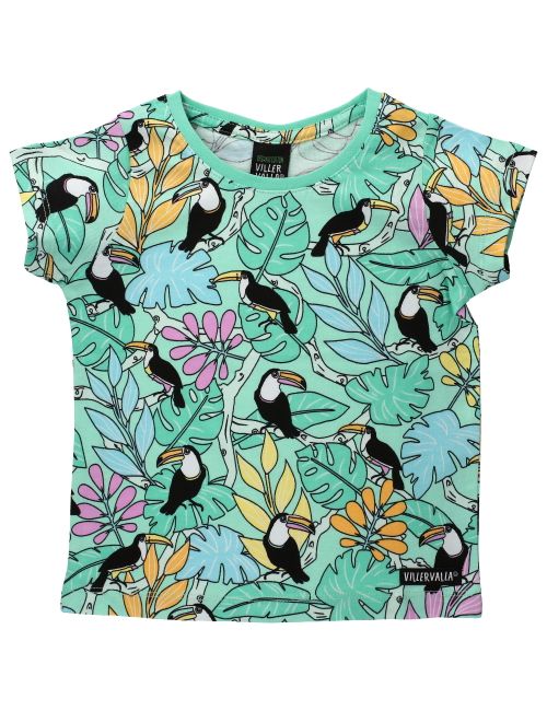Villervalla T-Shirt Tukan grün 98 (2-3 Jahre)