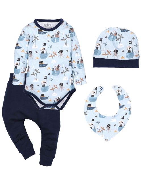 NINI 4 pièces Ensemble Bleu 12-18M (86 cm)