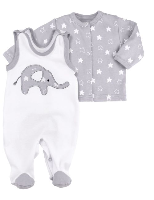 Baby Sweets 2 Teile Set Little Elephant Sterne weiß 9 Monate (74)