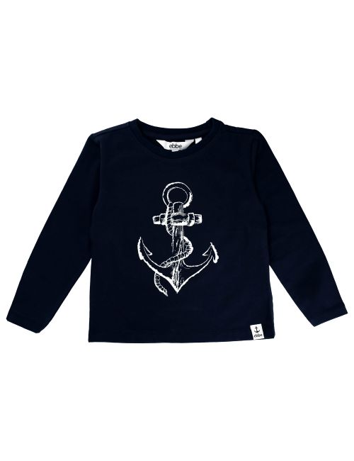 Ebbe Kids Langarmshirt dunkelblau Navy Anchor Print 116 (5-6 Jahre)