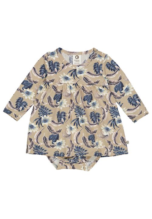 Müsli by Green Cotton Bodykleid Blumen beige 74