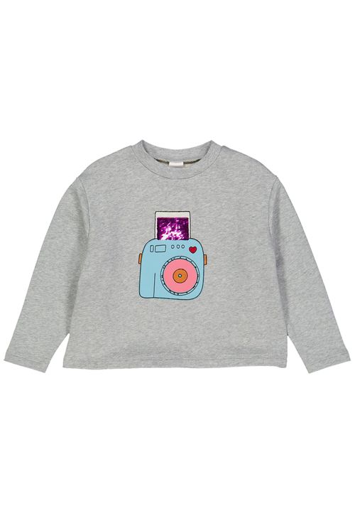 Fred s World by Green Cotton Sweatshirt Unifarben grau 104