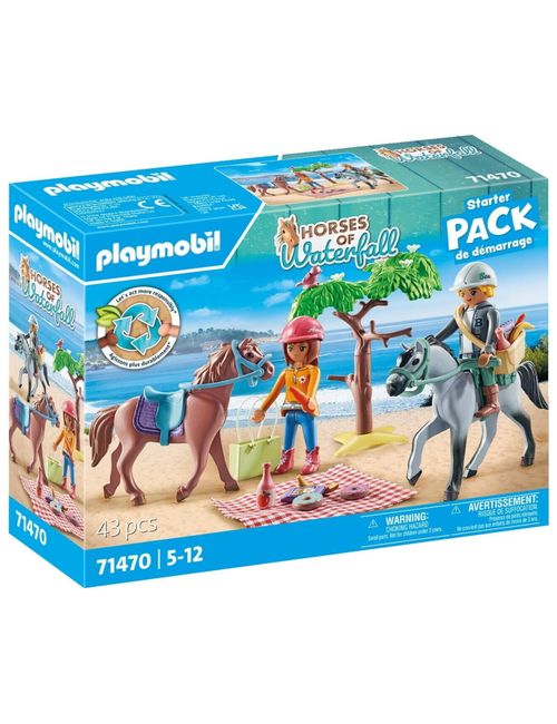 Playmobil 43 Teile PLAYMOBIL® Reitausflug an den Strand Horses of Waterfall 11,5x8,5x14 cm 4+ Jahre bunt