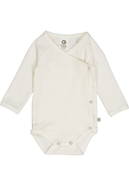 Müsli by Green Cotton Langarmbody Unifarben creme 62