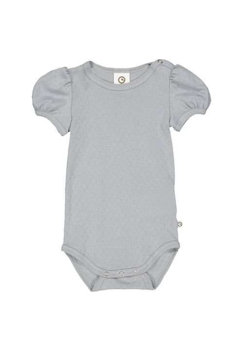 Müsli by Green Cotton Kurzarmbody Unifarben blau 68