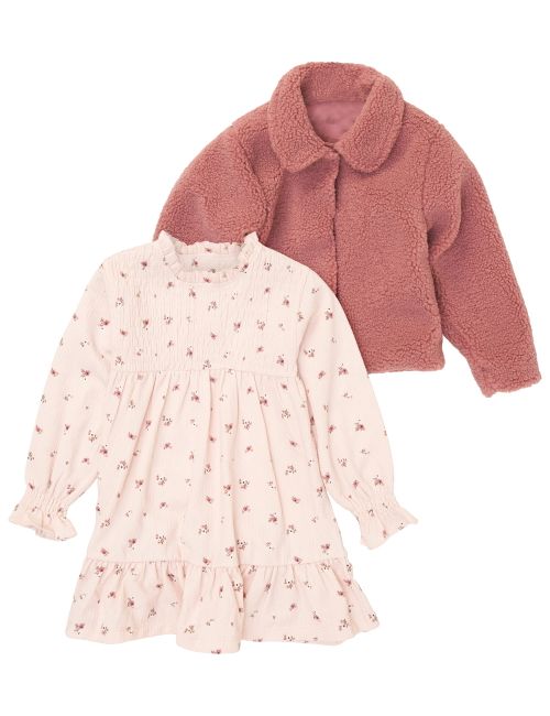 Miss 2 pièces Ensemble Floral Volant Rose
