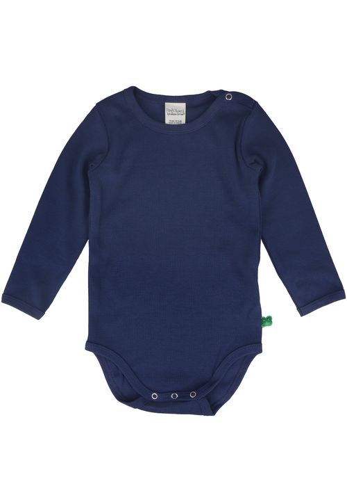 Fred s World by Green Cotton Langarmbody Unifarben blau 74