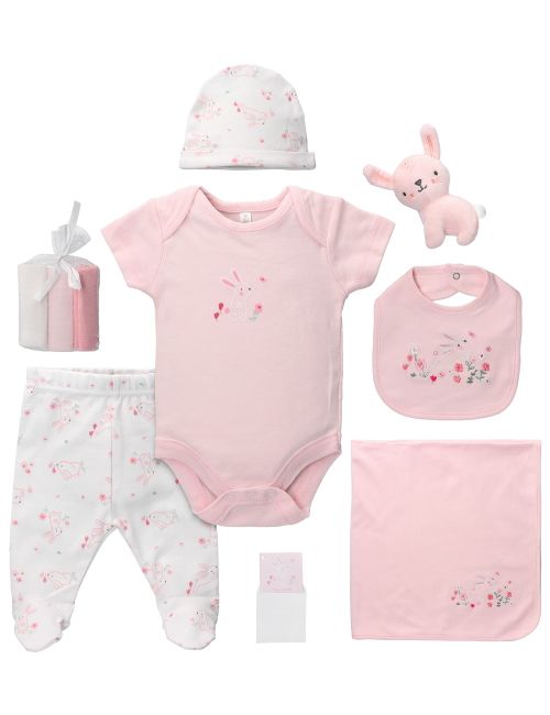 Rock A Bye Baby Boutique 10 Teile Set Hase weiß 50/56 (Neugeborene)