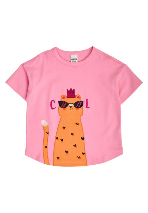 Green Cotton T-Shirt pink 128