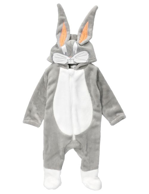 Strampler Bugs Bunny Fleece grau 56/62 (0-3 Monate)