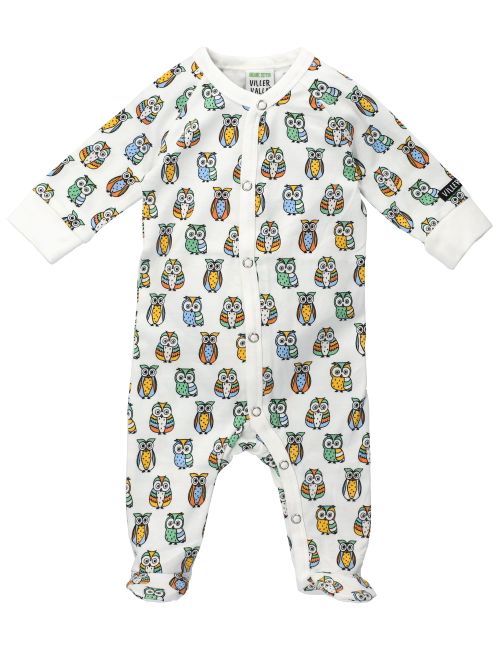 Villervalla Strampler Eule weiß