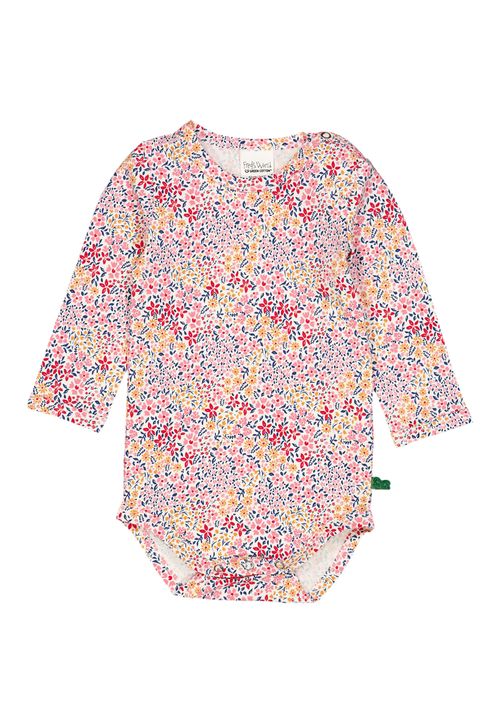 Fred s World by Green Cotton Langarmbody Blumen rosa 56