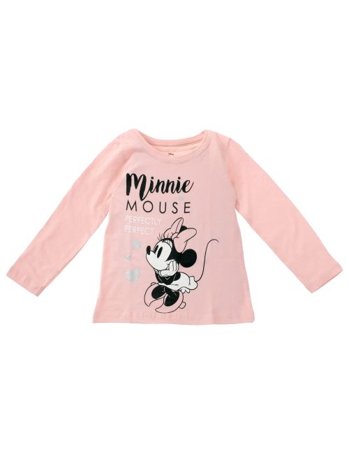 Disney Langarmshirt Minnie Mouse 128 (7-8 Jahre) Rosa