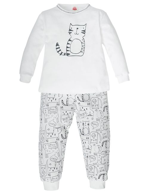Makoma Pyjama Chat Blanc