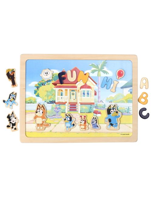 Bluey 74 pièces Tableau magnétique Bluey Bois 300x225x10 mm 3+ ans Multicolore