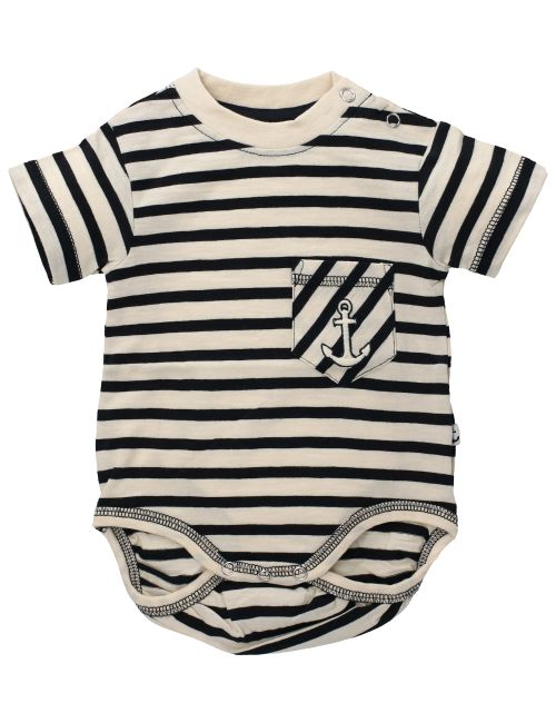 Ebbe Kids Body Anker Streifen Navy/Weiß 56 (Neugeborene)