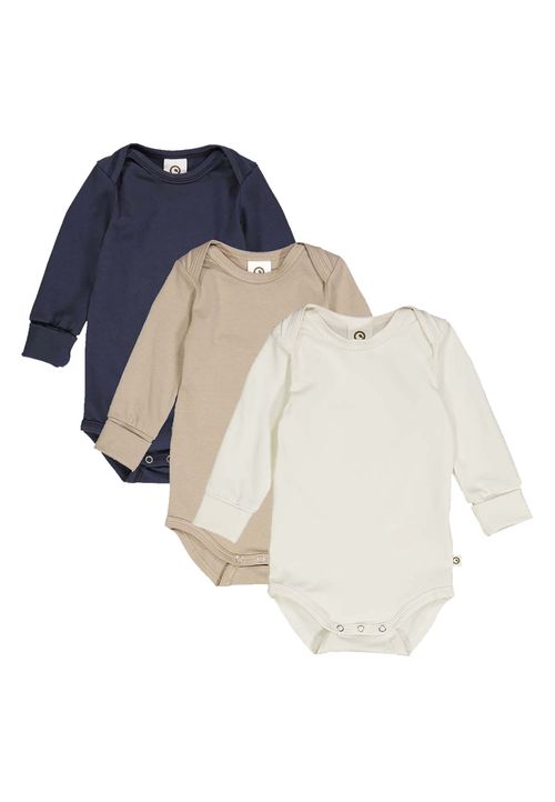 Müsli by Green Cotton Langarmbody Unifarben bunt 56