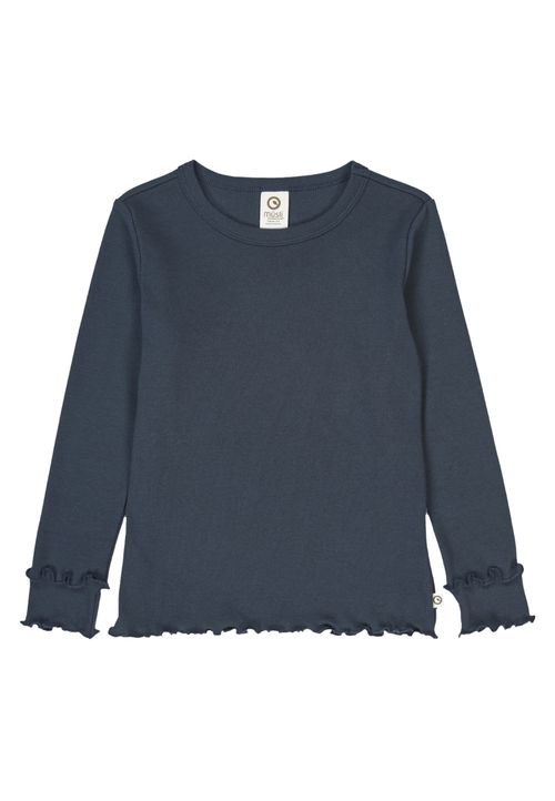 Müsli by Green Cotton Langarmshirt Unifarben dunkelblau 98