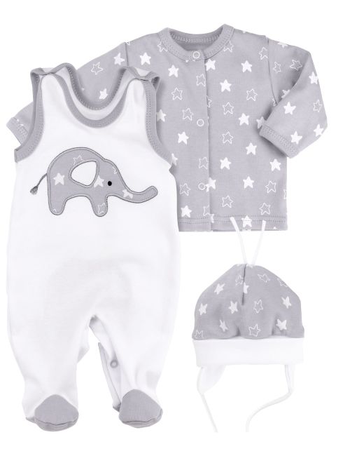 Baby Sweets 3 Teile Set Elefant Little Elephant Sterne weiß 3 Monate (62)